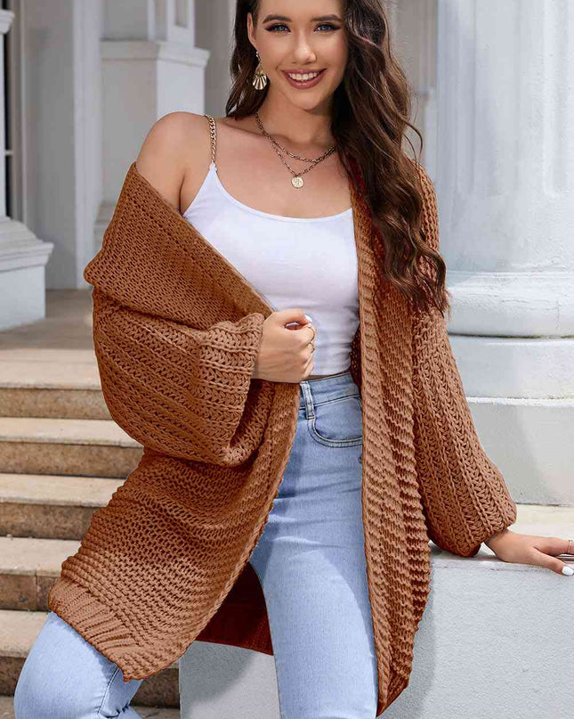 Open Front Longline Cardigan