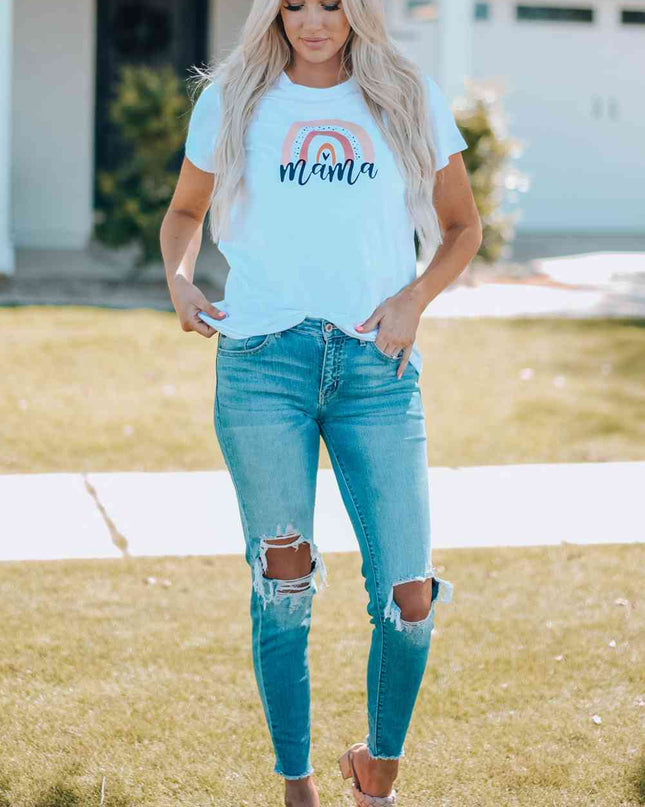 Women Graphic Round Neck Tee Shirt