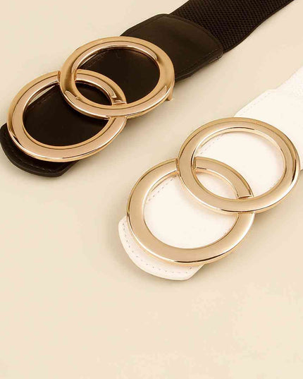 Zinc Alloy Buckle Elastic PU Belt