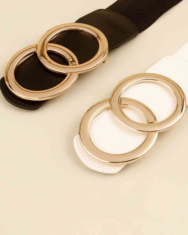Zinc Alloy Buckle Elastic PU Belt