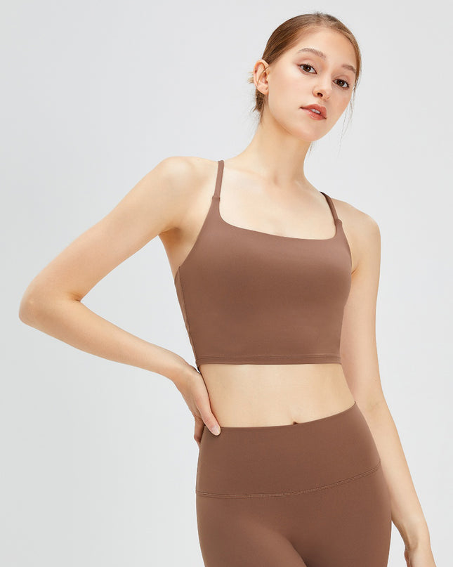 Crisscross Square Neck Active Bra
