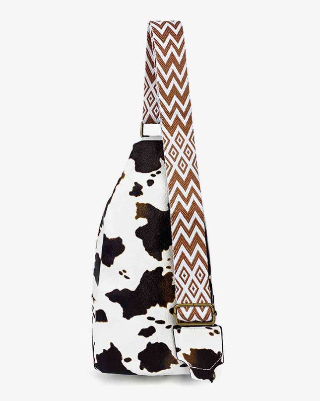 Printed PU Leather Sling Bag