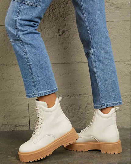 East Lion Corp Platform Combat Boots