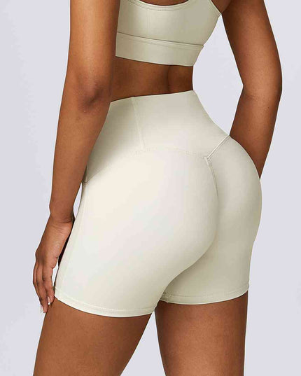 Wide Waistband Slim Fit Sports Shorts