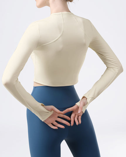 Round Neck Long Sleeve Active T-Shirt