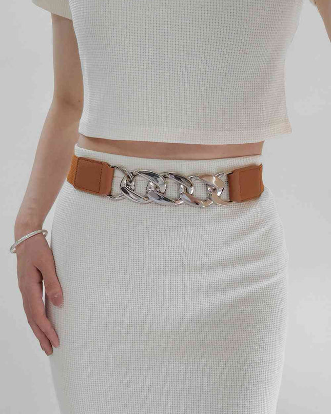 Chain Detail Elastic Belt