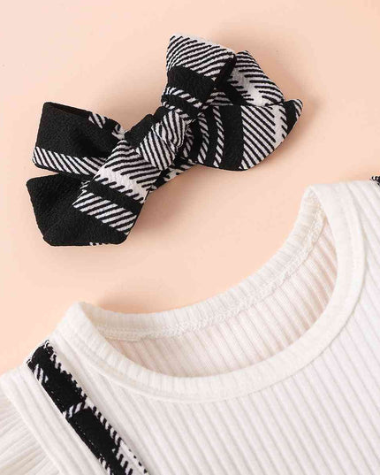 Plaid Print Bow Detail Dress