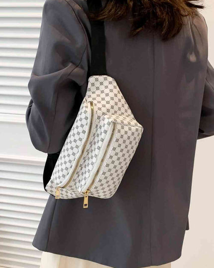 Printed PU Leather Sling Bag