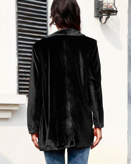Button Up Pocketed Long Sleeve Jacket