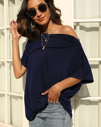 One Shoulder Short Sleeve T-Shirt