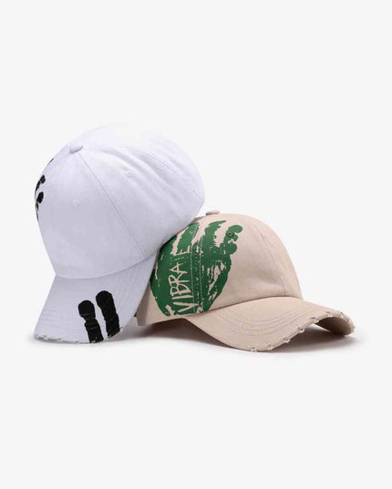 VIBRA Graphic Distressed Adjustable Baseball Cap