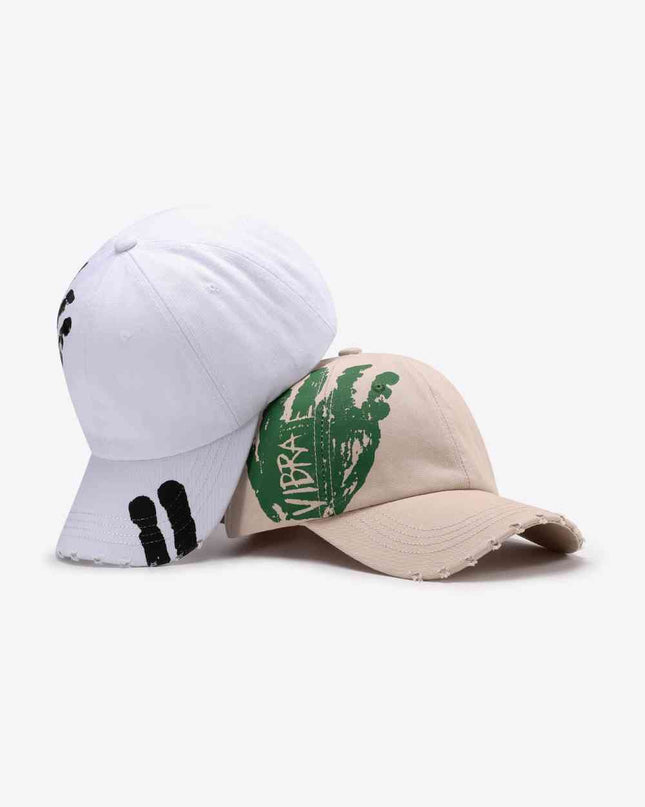 VIBRA Graphic Distressed Adjustable Baseball Cap