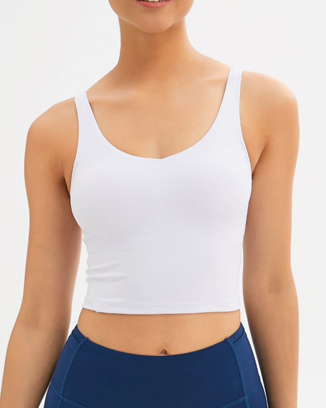 Scoop Neck Wide Strap Active Tank