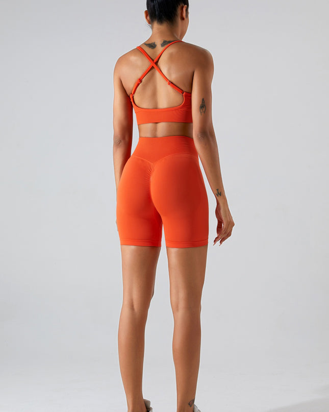 Crisscross Spaghetti Strap Active Cami