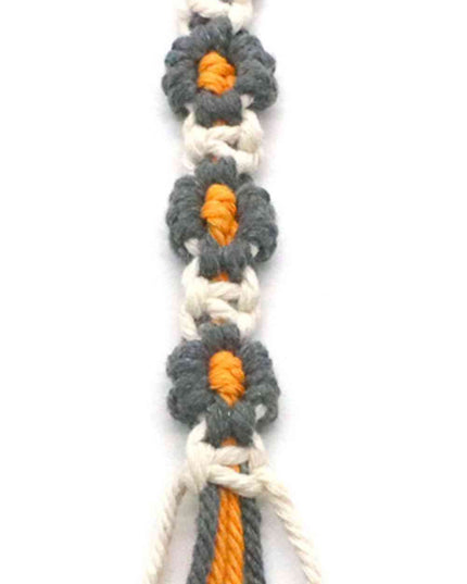 Assorted 4-Pack Hand-Woven Flower Keychain