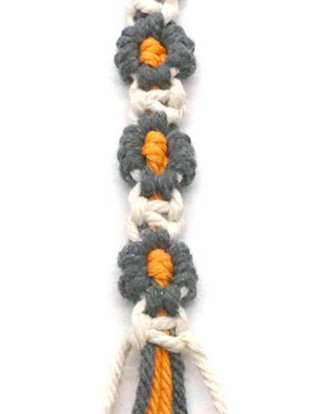 Assorted 4-Pack Hand-Woven Flower Keychain