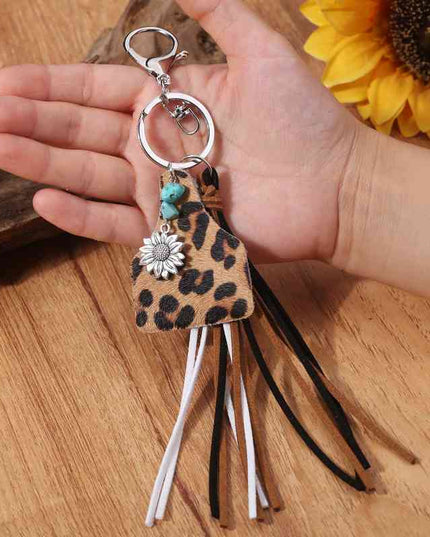 Turquoise Fringe Detail Key Chain