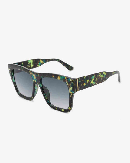 UV400 Patterned Polycarbonate Square Sunglasses