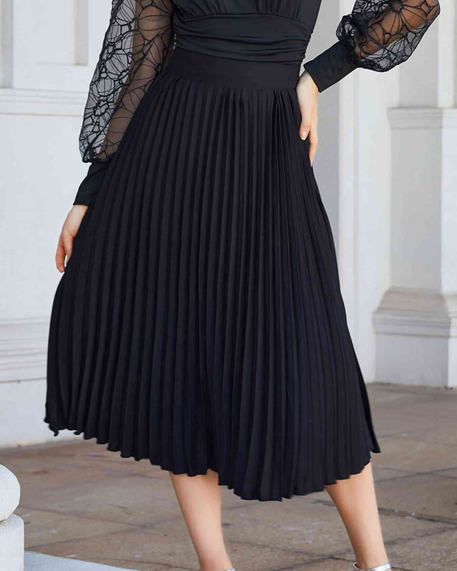 Pleated Midi Skirt