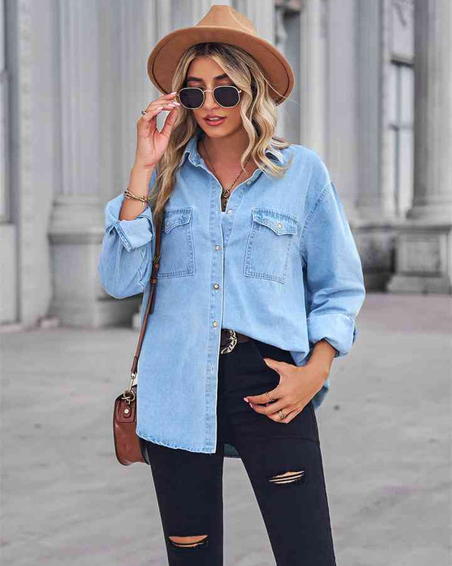 Long Sleeve Denim Shirt Jacket