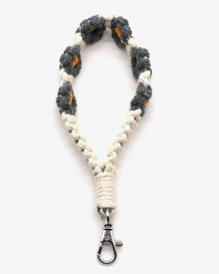 Assorted 4-Pack Hand-Woven Flower Macrame Wristlet Keychain