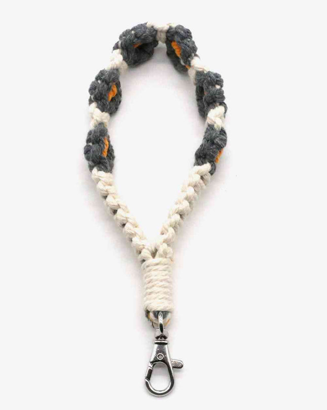 Assorted 4-Pack Hand-Woven Flower Macrame Wristlet Keychain