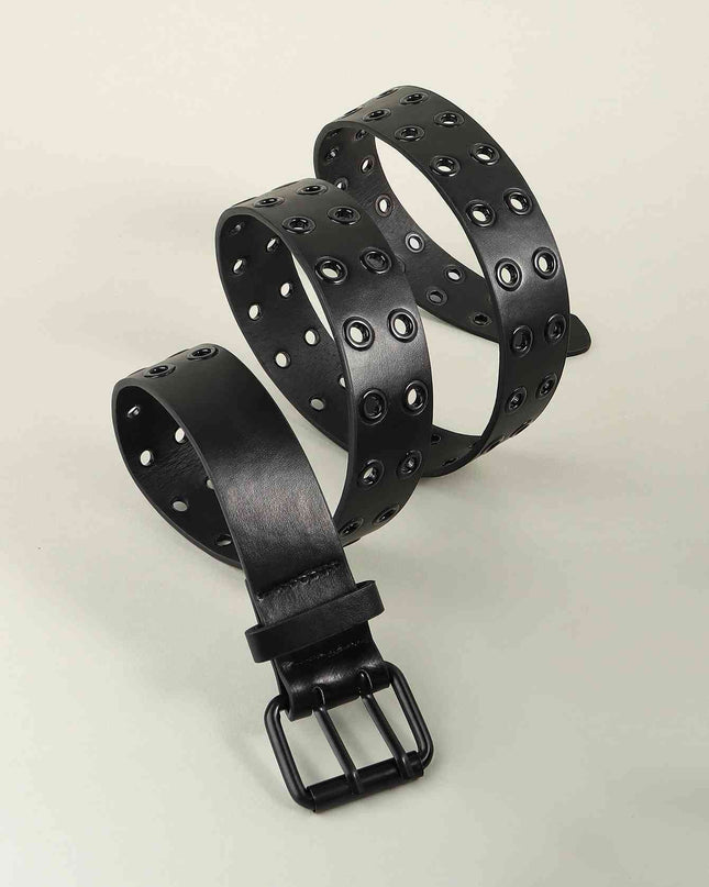 Grommet PU Leather Belt