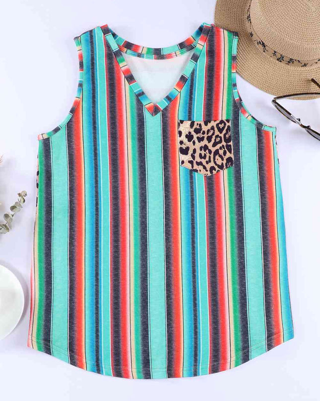 Rainbow Stripe Pocket Patch Tank