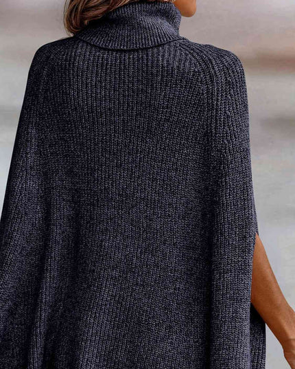 Turtleneck Dolman Sleeve Poncho