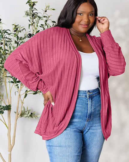 Basic Bae Full Size Ribbed Cocoon Cardigan