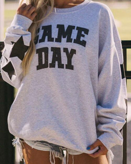 GAME DAY Long Sleeve Round Neck Sweatshirt