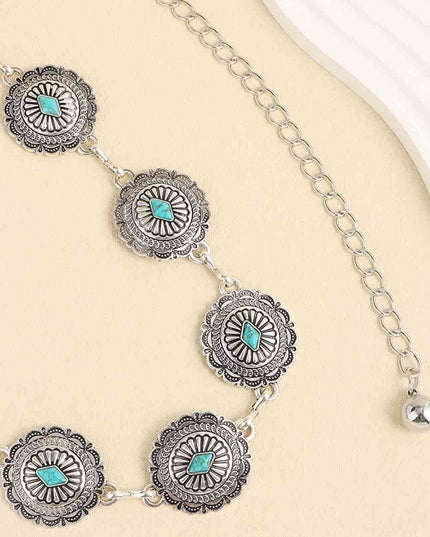 Vintage Turquoise Alloy Belt