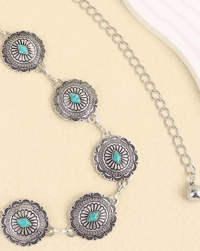 Vintage Turquoise Alloy Belt