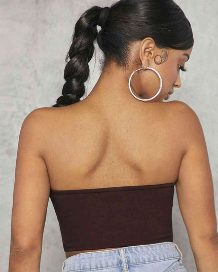 Lace-Up Strapless Bustier