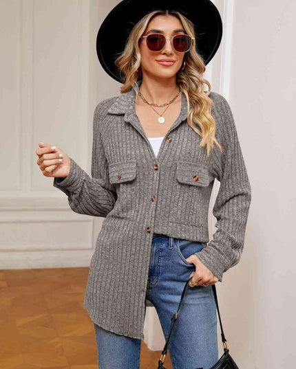Button Down Collared Shacket