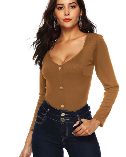 Button Detail Bodysuit