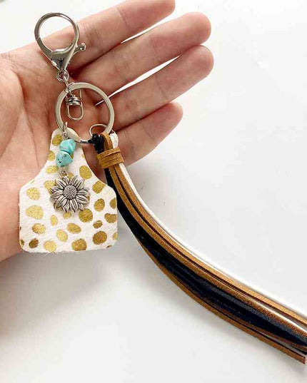 Turquoise Fringe Detail Key Chain