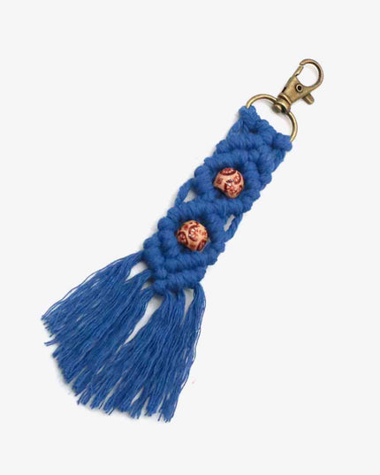 Assorted 4-Pack Handmade Macrame Fringe Keychain