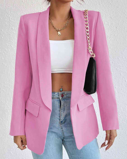 Shawl Collar Long Sleeve Blazer
