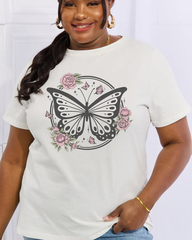 Simply Love Simply Love Full Size Butterfly Graphic Cotton Tee