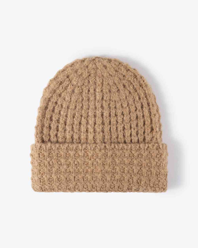 Waffle-Knit Cuff Beanie