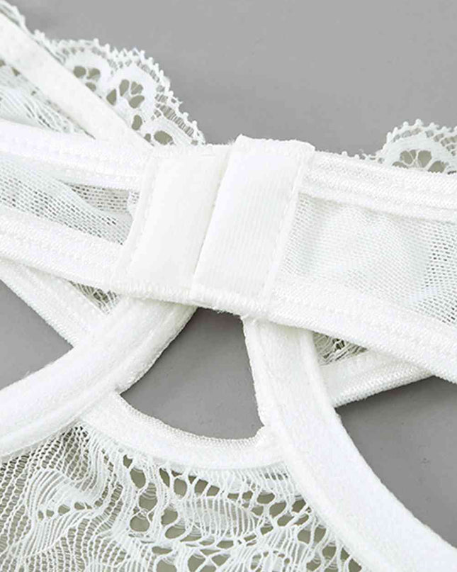 Cutout Spaghetti Strap Lace Teddy