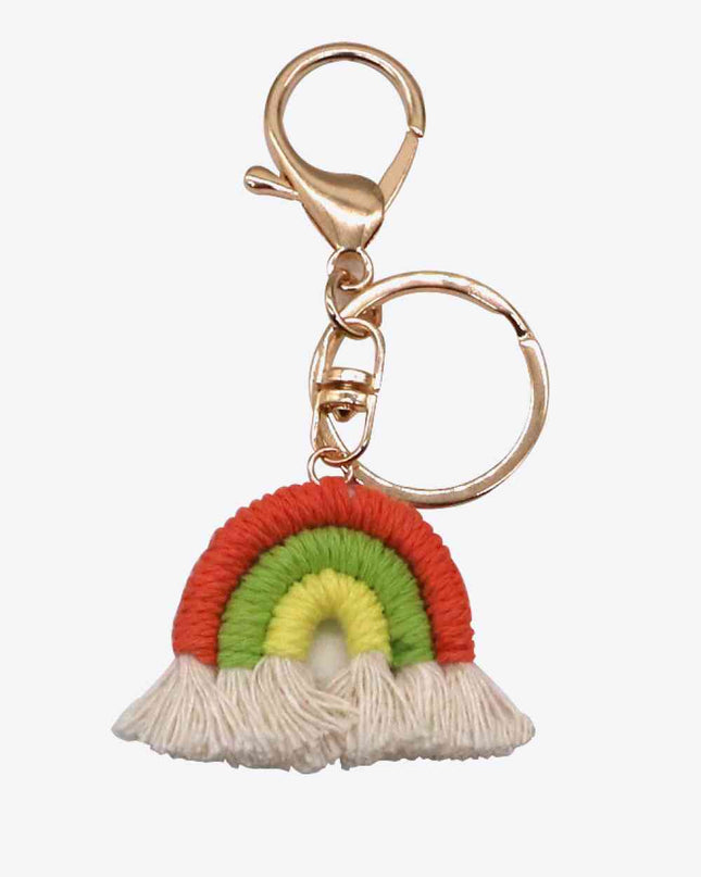 Assorted 4-Pack Rainbow Fringe Keychain