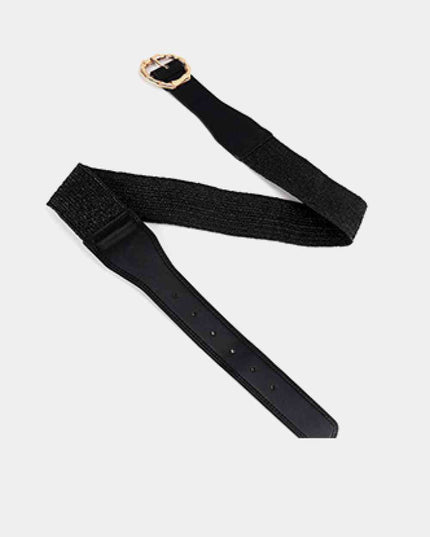 Alloy Buckle Braided Belt