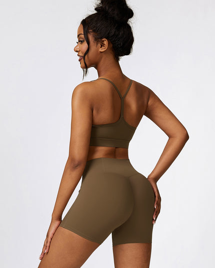 Sport Bra and Wide Waistband Shorts Set