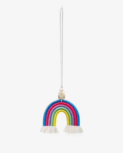 Rainbow Fringed Keychain