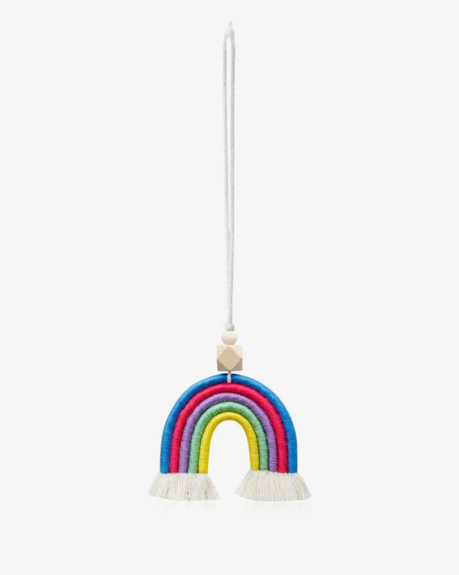 Rainbow Fringed Keychain