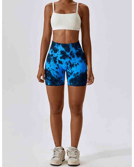 Tie Dye Wide Waistband Sports Shorts