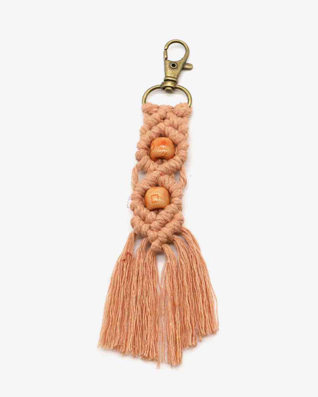 Assorted 4-Pack Handmade Macrame Fringe Keychain