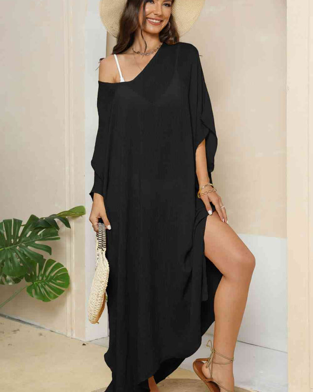 V-Neck Three-Quarter Sleeve Cover-Up